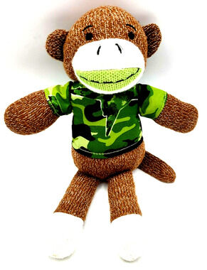 Dan Dee Collector's Choice Brown SOCK MONKEY Camo Shirt 10" Plush